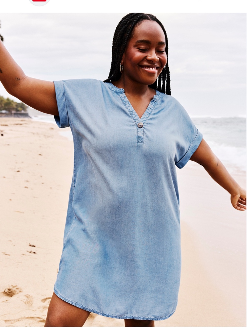 Reitmans Light Blue Denim Tunic Dress
